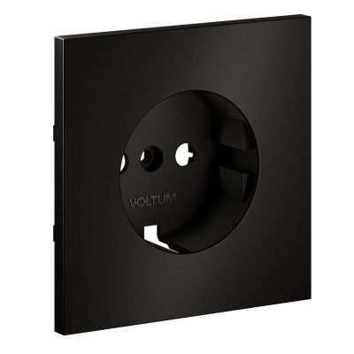 Накладка для розетки с заземлением, S70 Metal (антрацит)