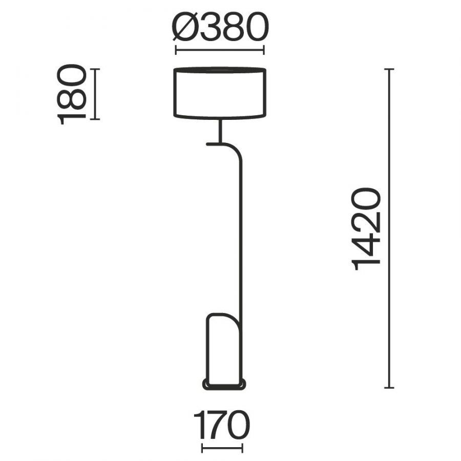 Напольный светильник (торшер) Maytoni MOD437FL-03B