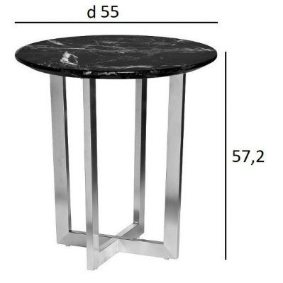 33FS-ET2029-BBS Стол журнальный Жемчужно-Белый (Pearl White) d55*57,2см