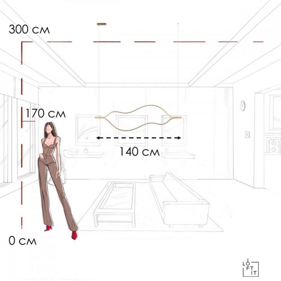 10403/1400 AB Подвесной светильник LOFT IT Tape Light