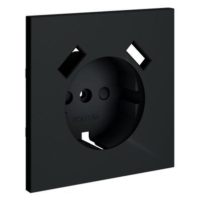 Накладка для розетки с заземлением и защитными шторками, с USB A+A, S70 (графит)