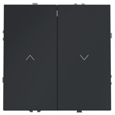 Выключатель встраиваемый VOLTUM S70 для жалюзи 10А, (графит)