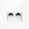 Розетка компьютерная встраиваемая VOLTUM S70 двойная RJ45+RJ45 кат.6, (белый матовый)