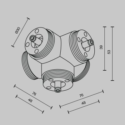 Комплектующие для систем освещения с токоведущими элементами Technical CA020L5C-B