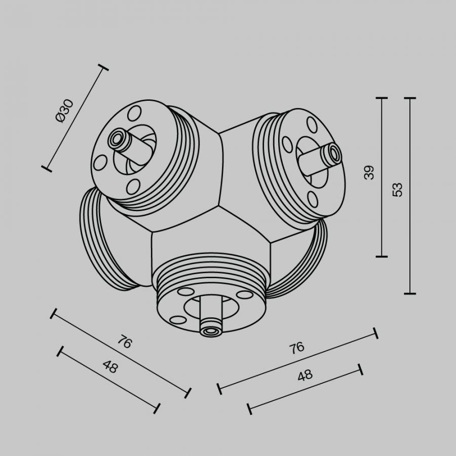 Комплектующие для систем освещения с токоведущими элементами Technical CA020L5C-B
