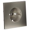 Накладка для розетки с заземлением, S70 Metal (никель)