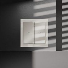 Выключатель встраиваемый VOLTUM S70 для жалюзи 10А, (кашемир)