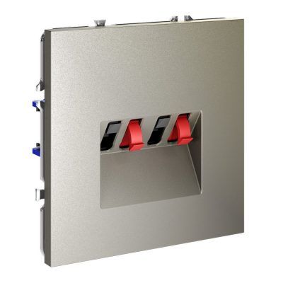 Розетка акустическая встраиваемая VOLTUM S70 4-местная, (шелк)