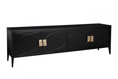 151SV-00005 Тумба под ТВ черная 200*60*40см