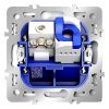 Розетка телевизионная встраиваемая VOLTUM S70 TV+RJ45 кат. 6, (белый глянцевый)