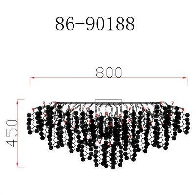 86-90188 Люстра Тенера (Tenera) круглая золото d80*h40см