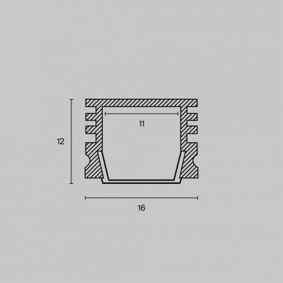 Профиль Led Strip ALM005S-2M