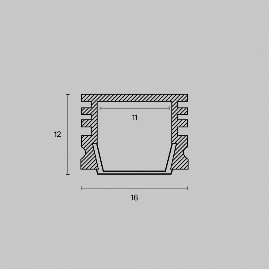 Профиль Led Strip ALM005S-2M