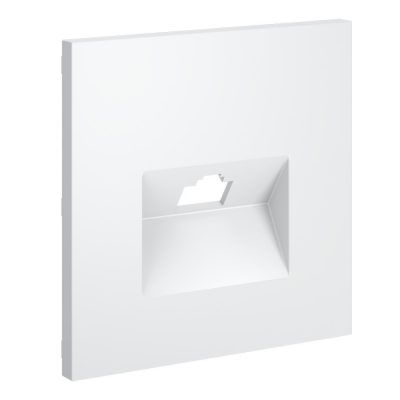 Накладка для розетки компьютерной RJ45 кат.6 и розетки телефонной RJ11 кат.3, S70 (белый матовый)