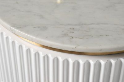 77IP-GD009-TUMB/1 Тумбочка 2 ящика с мраморной столешницей d51*55см