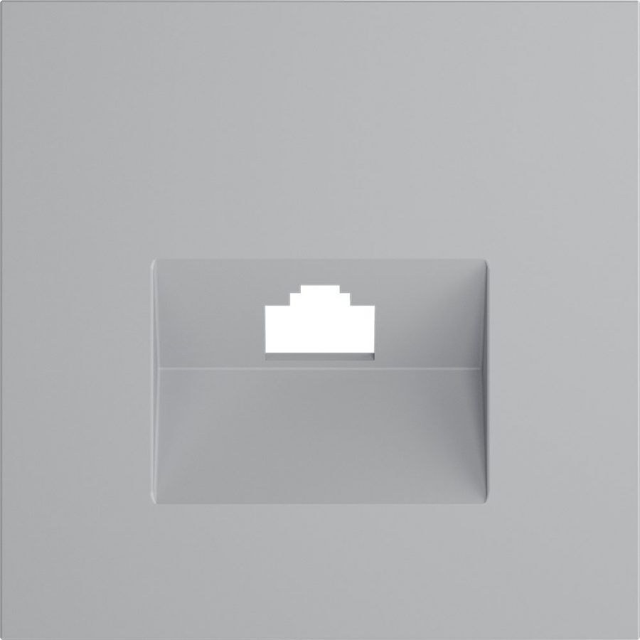 Накладка для розетки компьютерной RJ45 кат.6 и розетки телефонной RJ11 кат.3, S70 (серый)