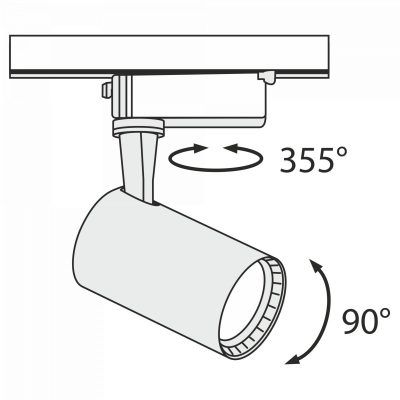 Трековый светильник Technical TR003-1-6W3K-W