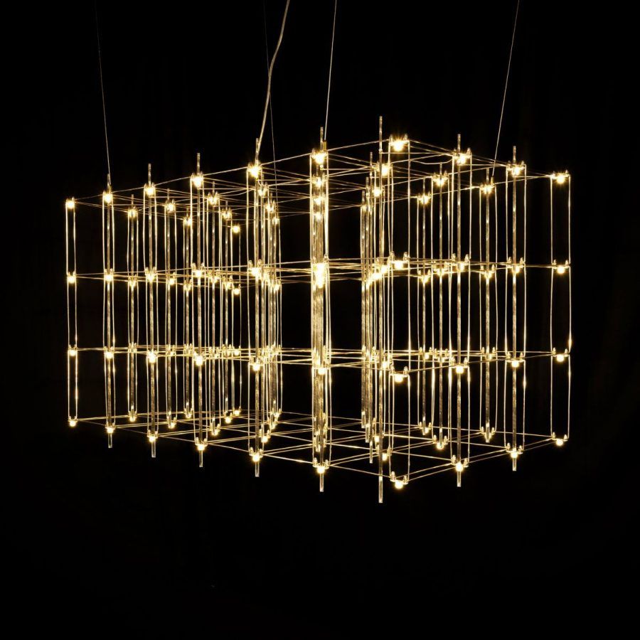 Люстра Cosmic Glass ячейка 20*20 см L120*75*60 хром