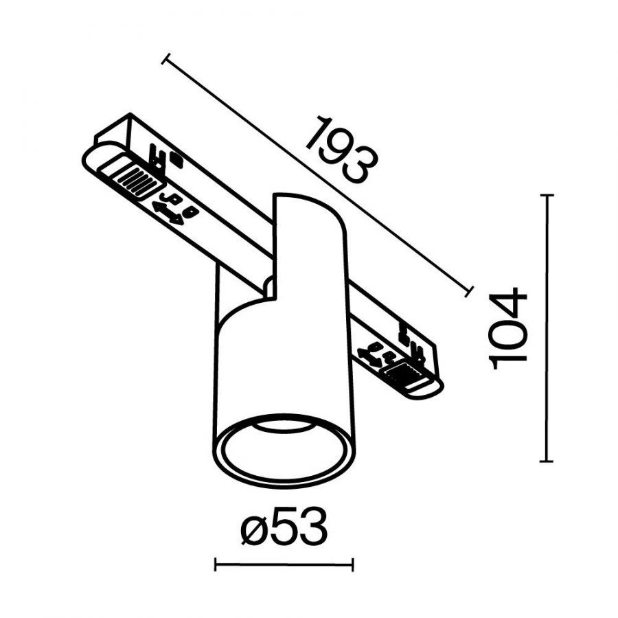 Трековый светильник Technical TR122-2-7W3K-B