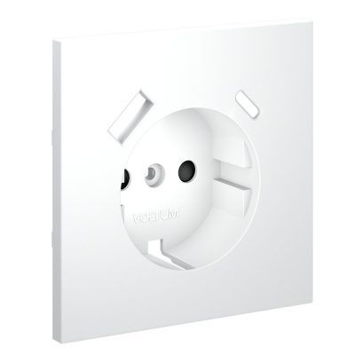Накладка для розетки с заземлением и защитными шторками, с USB A+C, S70 (белый матовый)