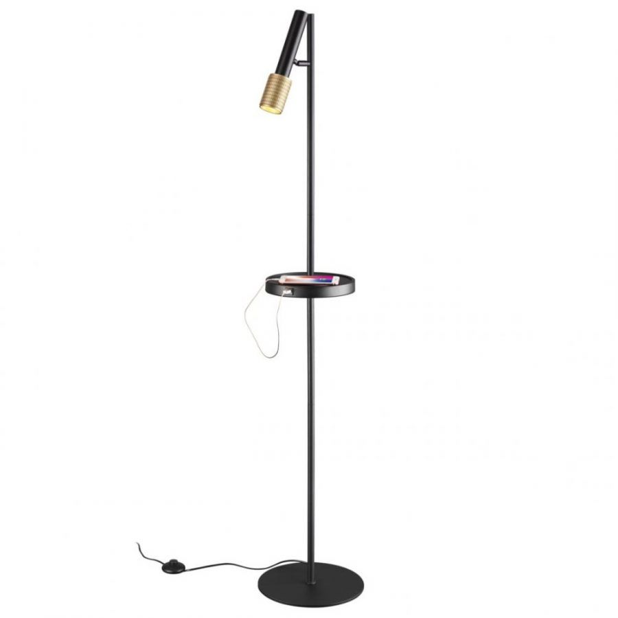 Торшер с полкой/USB Odeon Light Mehari 4240/1F