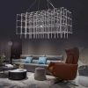 Люстра Cosmic Glass ячейка 20*20 см L120*75*60 хром