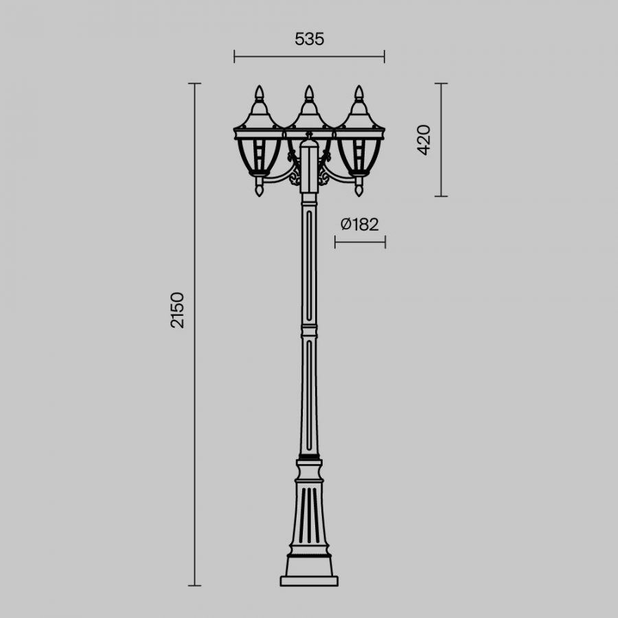 Садово-парковый светильник Outdoor O026FL-03B