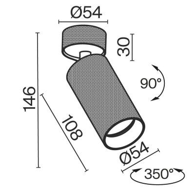 Потолочный светильник Technical C082CL-01-GU10-MG