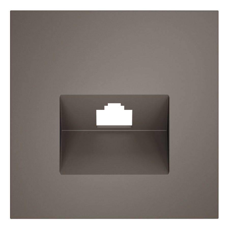 Накладка для розетки компьютерной RJ45 кат.6 и розетки телефонной RJ11 кат.3, S70 (капучино)