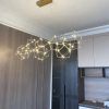 Люстра Bjork в линию  золото без вставок (9) L 140 см