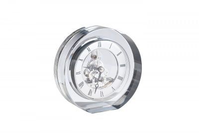 C81071 Часы настольные круглые, 12*5.3*12 см. цвет серебряный