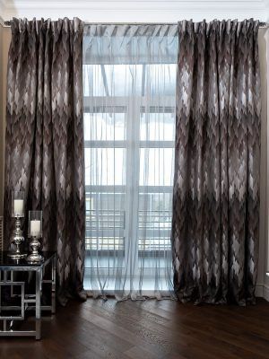 121GD-ROMA-TUL SER Тюль ROMA  серый  275*320см