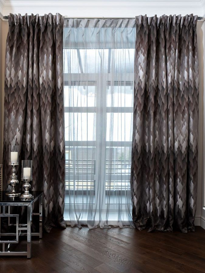 121GD-ROMA-TUL SER/1 Тюль ROMA  серый  275*320см