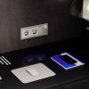 Проходной переключатель встраиваемый VOLTUM S70 двухклавишный с подсветкой 10А, (шелк)