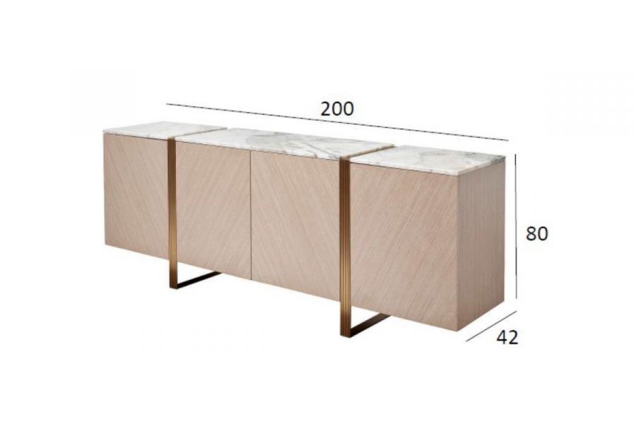 58DB-03185 Комод 200*42*80см