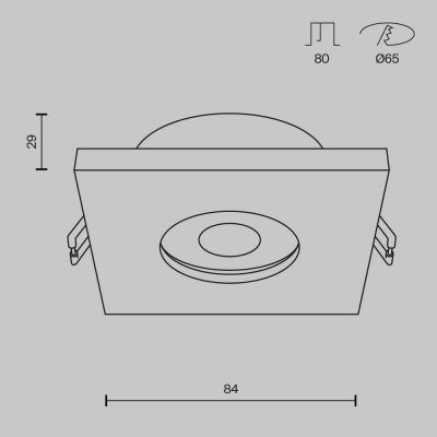 Встраиваемый светильник Technical DL083-01-GU10-SQ-S