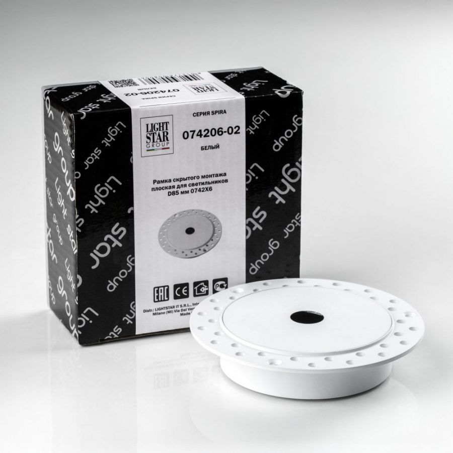 Рамка скрытого монтажа плоская Spira Lightstar 074206-02