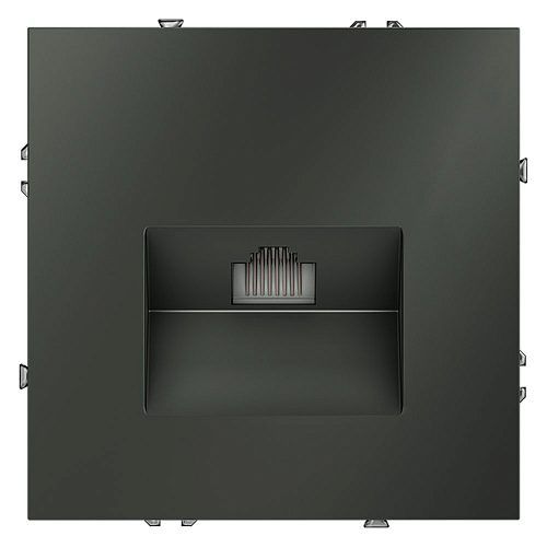 Розетка компьютерная встраиваемая VOLTUM S70 RJ45 кат.6, (титан)