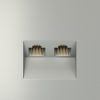 Розетка компьютерная встраиваемая VOLTUM S70 двойная RJ45+RJ45 кат.6, (сталь)