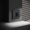 Розетка встраиваемая VOLTUM S70 с заземлением и защитными шторками, 16А, с USB, A+A, (графит)