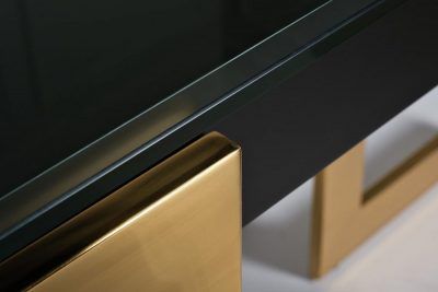 58DB-CST18166 Консоль Marbella черн/золото 130*37*76,5см