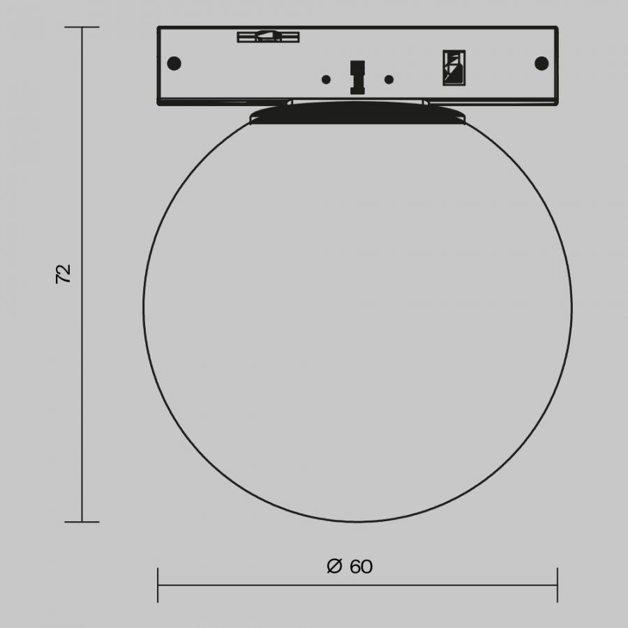 Трековый светильник Technical TR185-1-3W2.7K-B