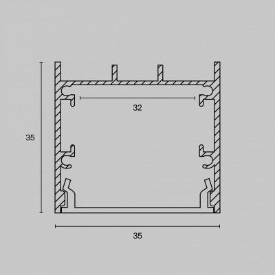 Профиль Led Strip ALM-3535B-S-2M
