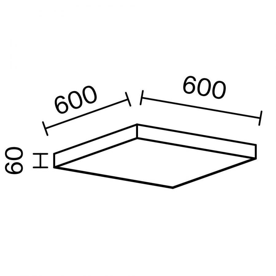 Потолочный светильник Technical C032CL-90W3K-SQ-W