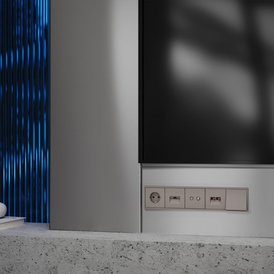 Накладка для розетки компьютерной RJ45 кат.6 и розетки телефонной RJ11 кат.3, S70 (капучино)