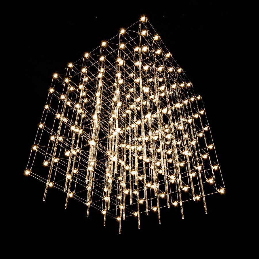 Люстра Cosmic Glass ячейка 15*15 см 75 x 100 x 75 золото