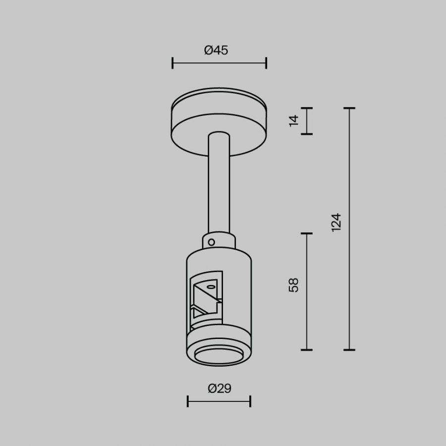 Комплектующие для систем освещения с токоведущими элементами Technical TRA156C-B1-B