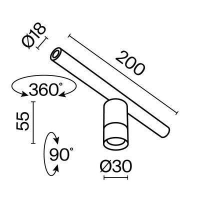 Светильник Technical C103CL-5W3-6K-B