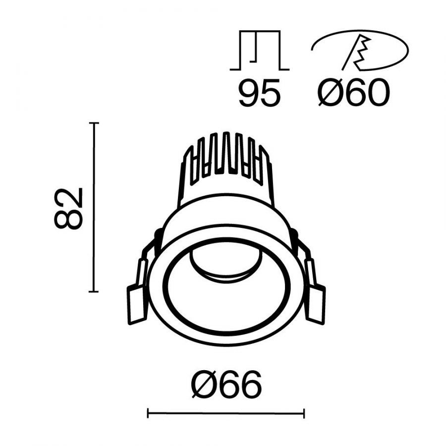 Встраиваемый светильник Technical DL115-10W-4K-W