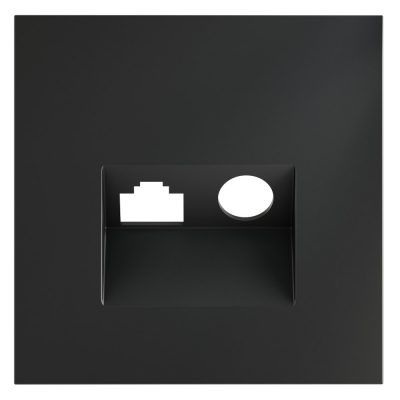 Накладка для розетки TV+RJ45 кат. 6, S70 (графит)